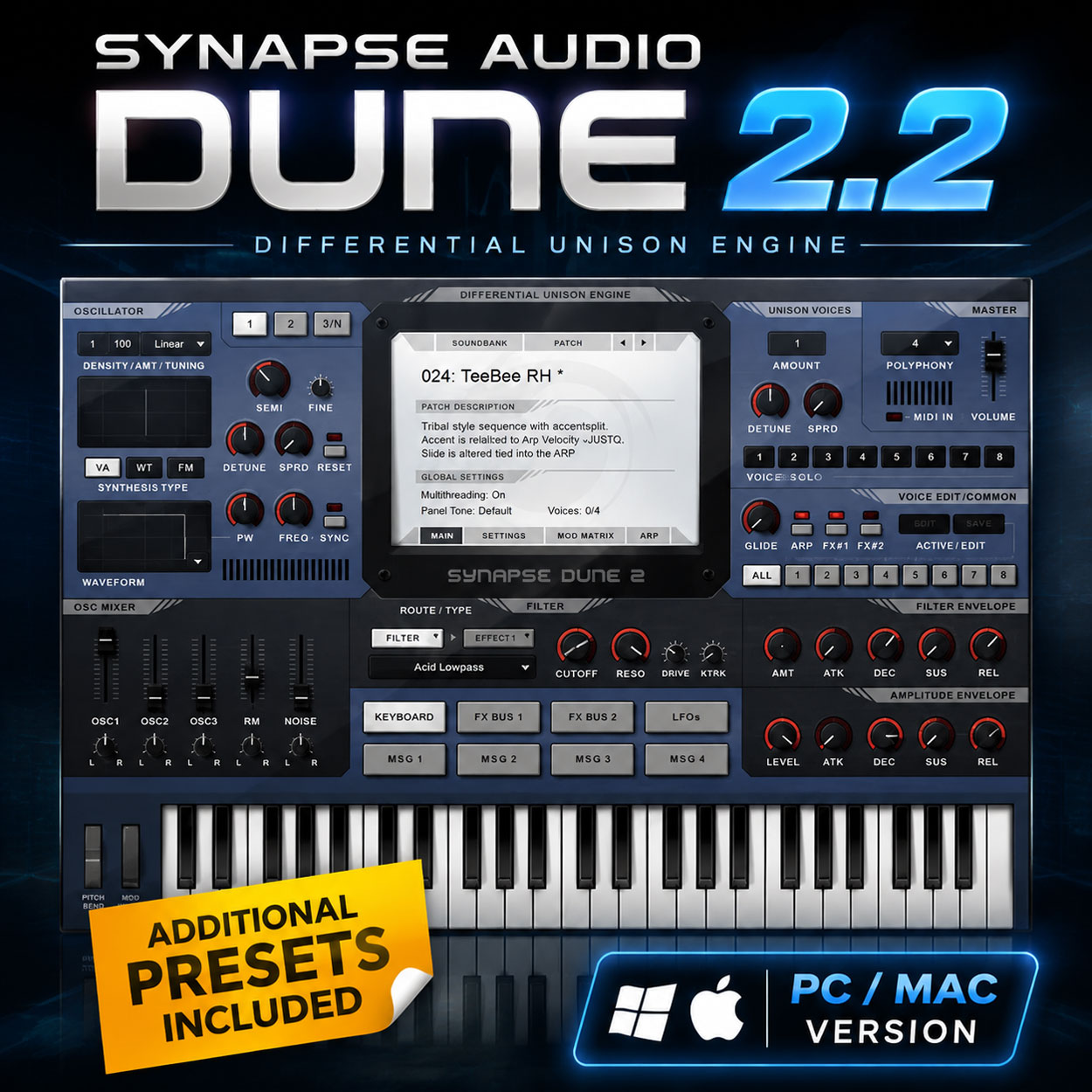 Synapse Audio Dune 2.2.1 + Additional Presets