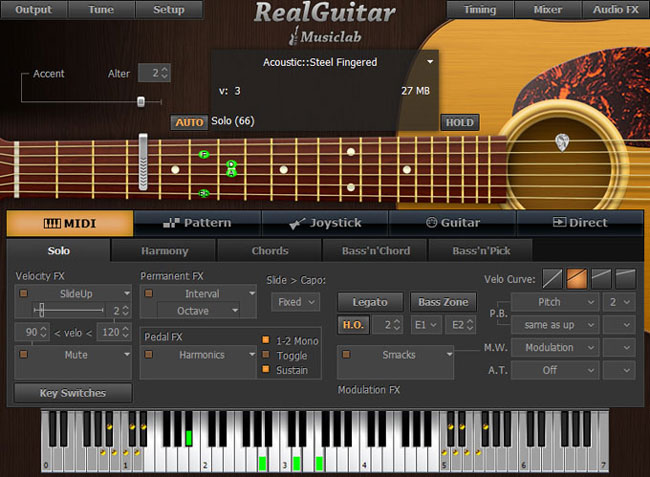 MusicLab Real Guitar 3 Main Screen